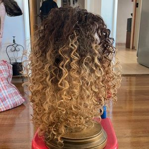 Dark Roots Light Golden Brown WigC110